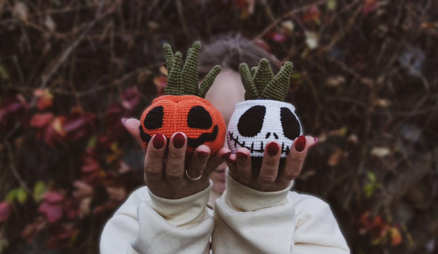 Halloween Succulents Crochet Pattern Set 2 in 1