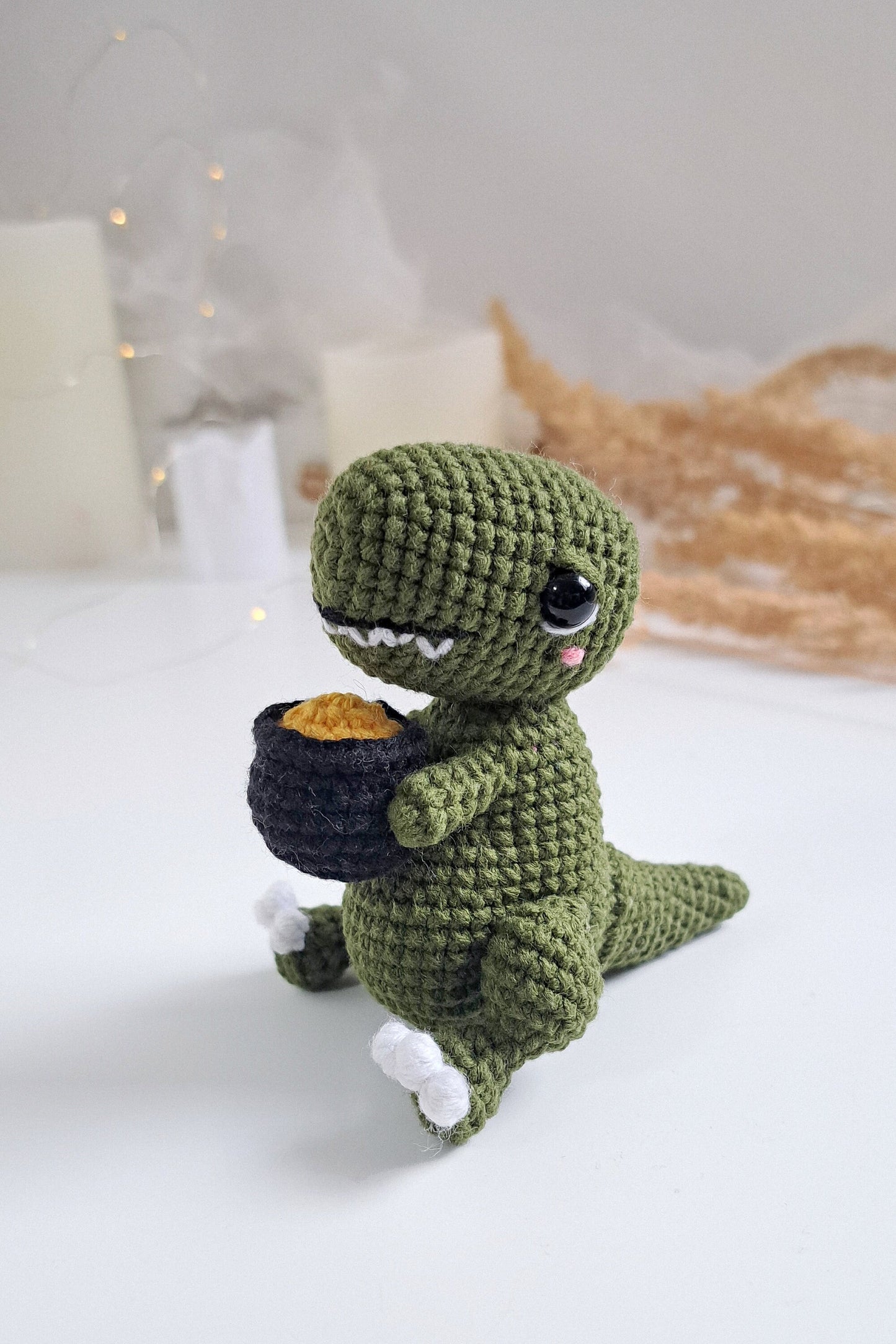 Easter and St. Patrick's Day Dino Crochet Pattern Set 2 in 1