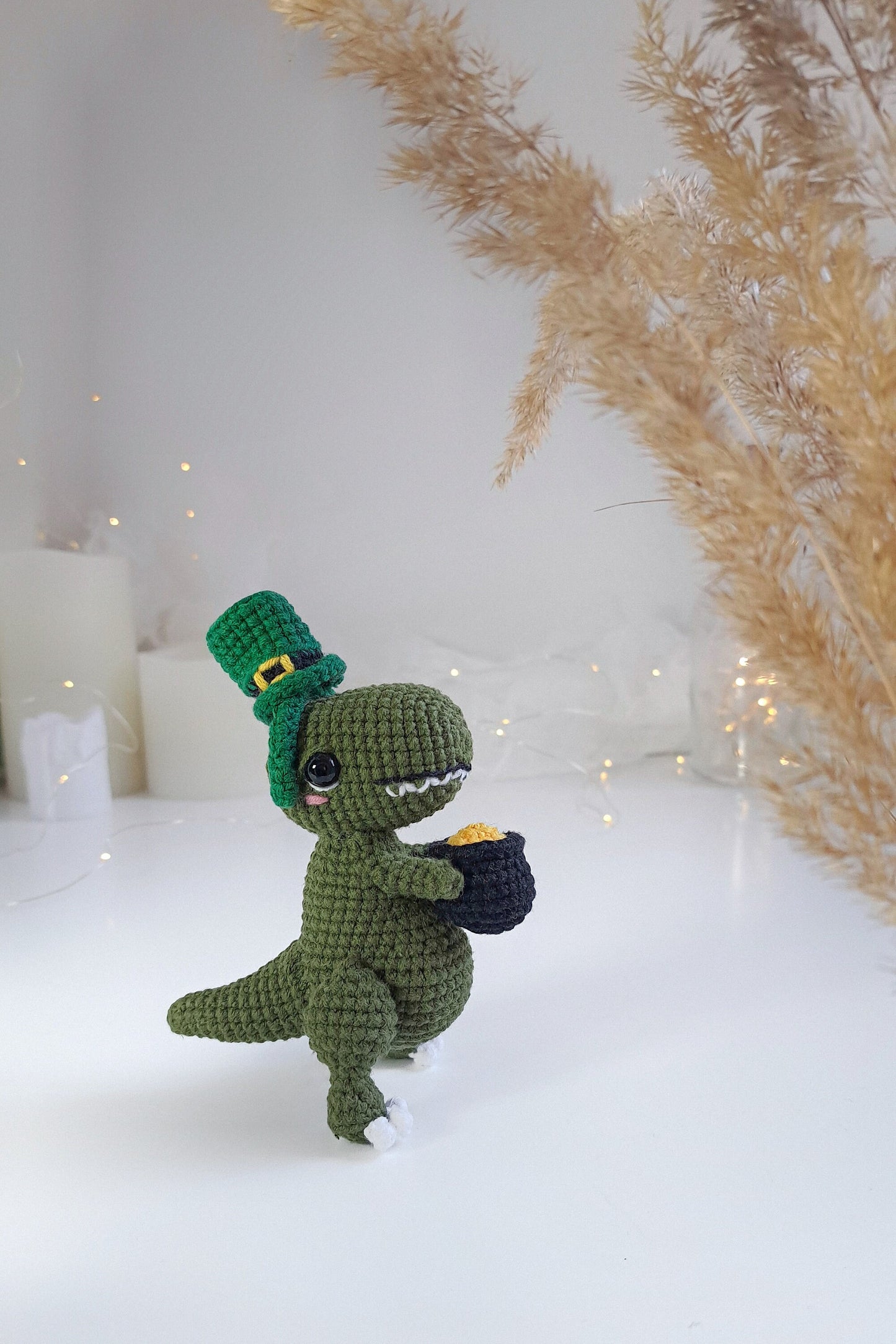 Easter and St. Patrick's Day Dino Crochet Pattern Set 2 in 1