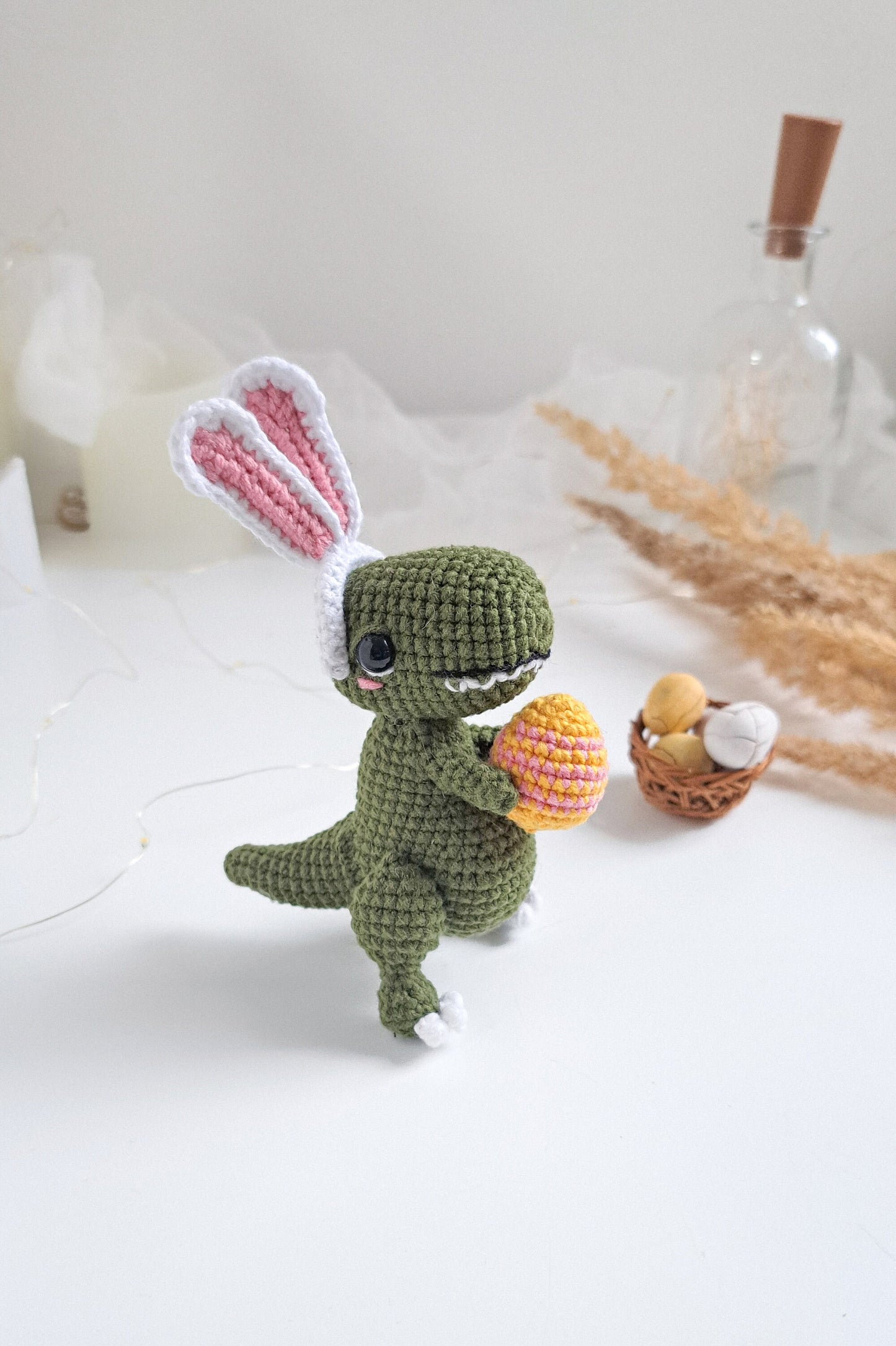 Easter and St. Patrick's Day Dino Crochet Pattern Set 2 in 1
