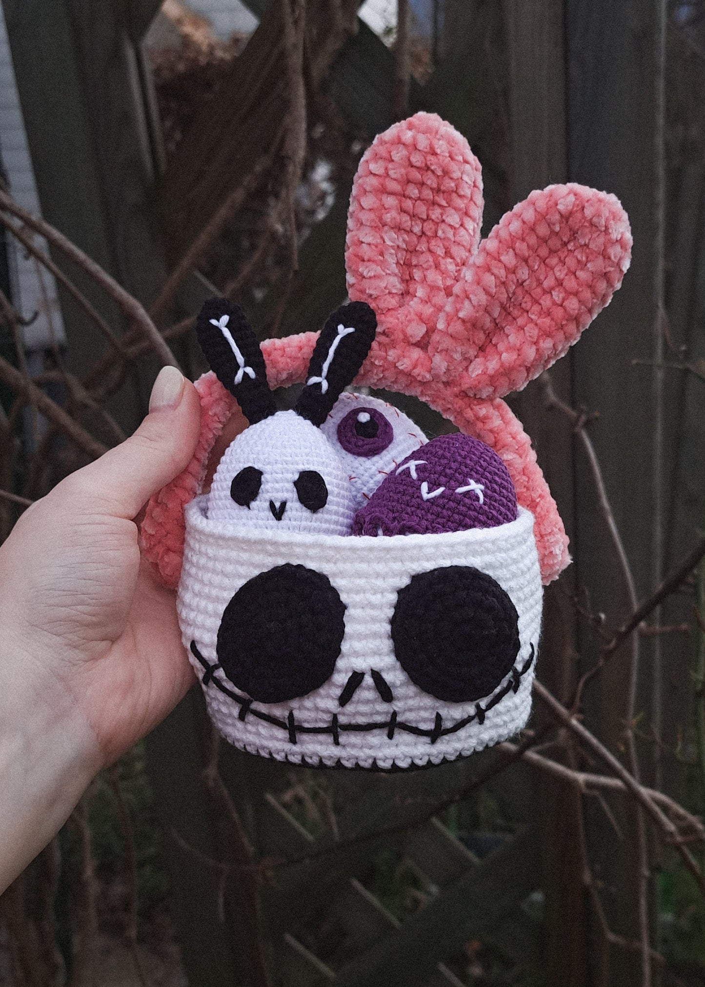 Jack Easter Basket with Eggs Crochet Pattern