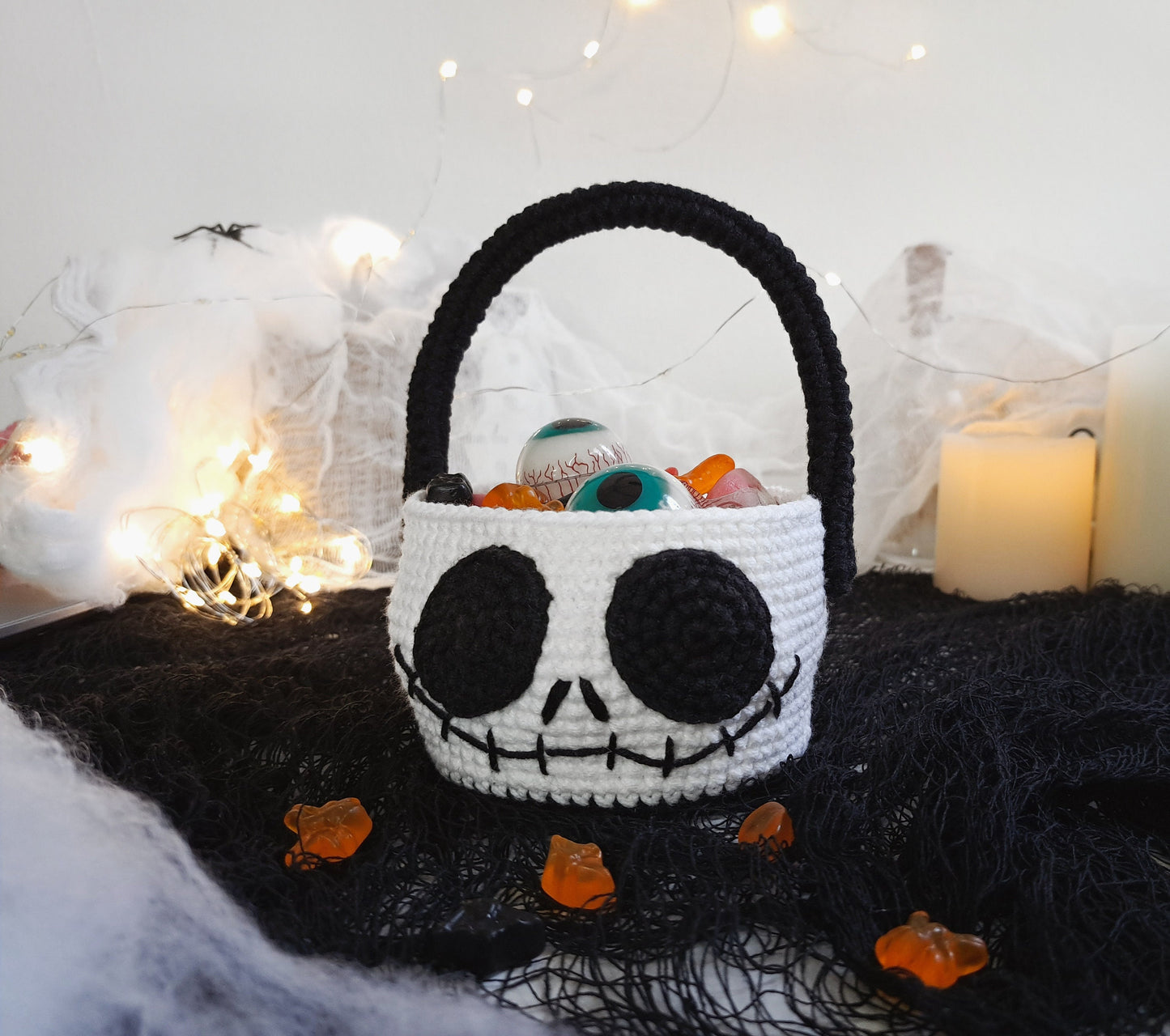Jack Halloween Candy Basket Crochet Pattern