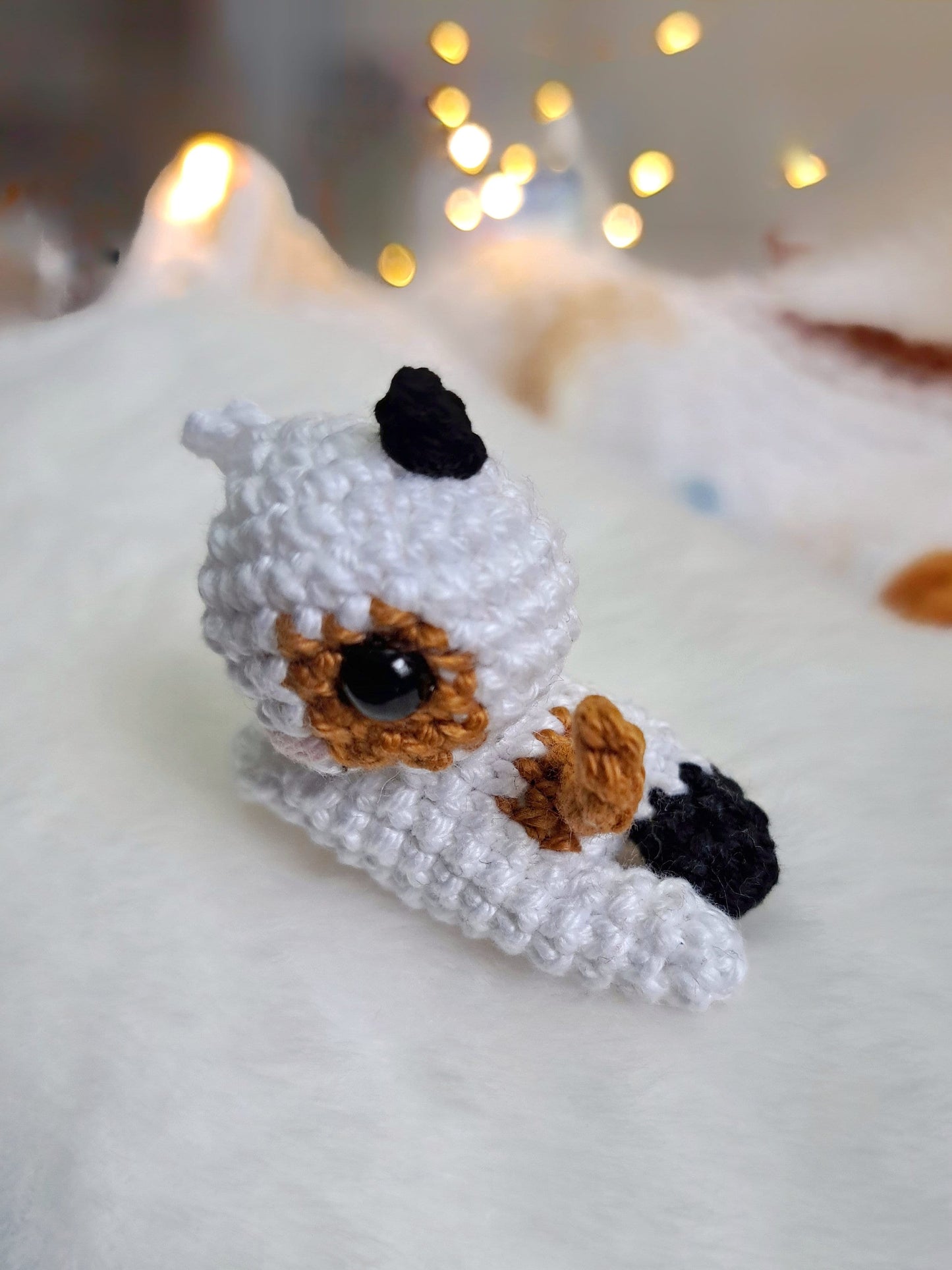 Christmas Tree in a pot with a Naughty Cat Crochet Pattern