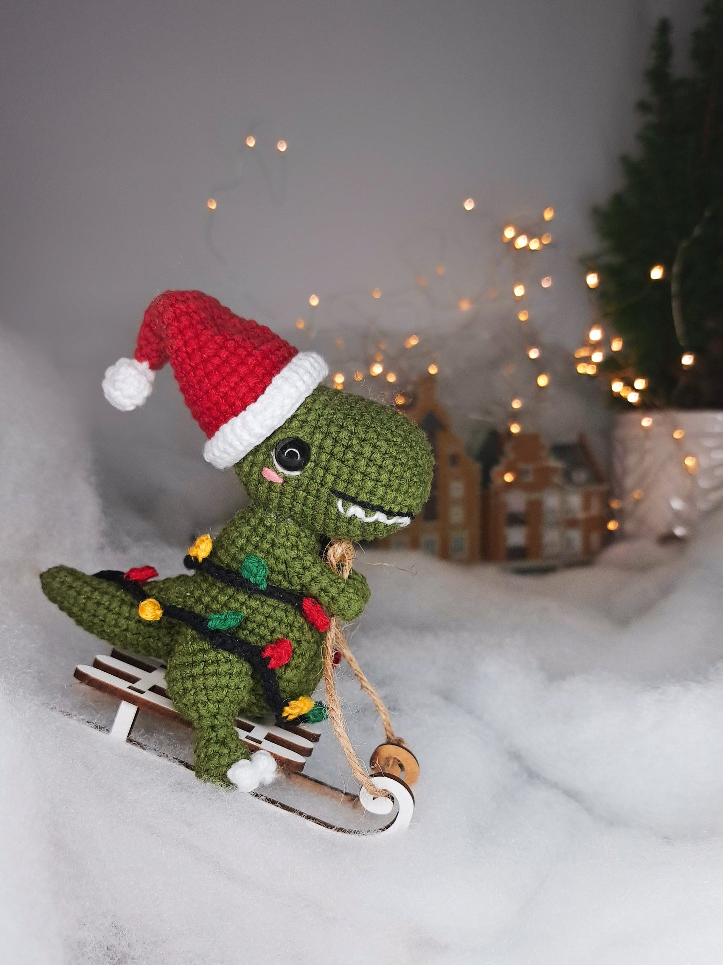 Christmas Dino Crochet Pattern