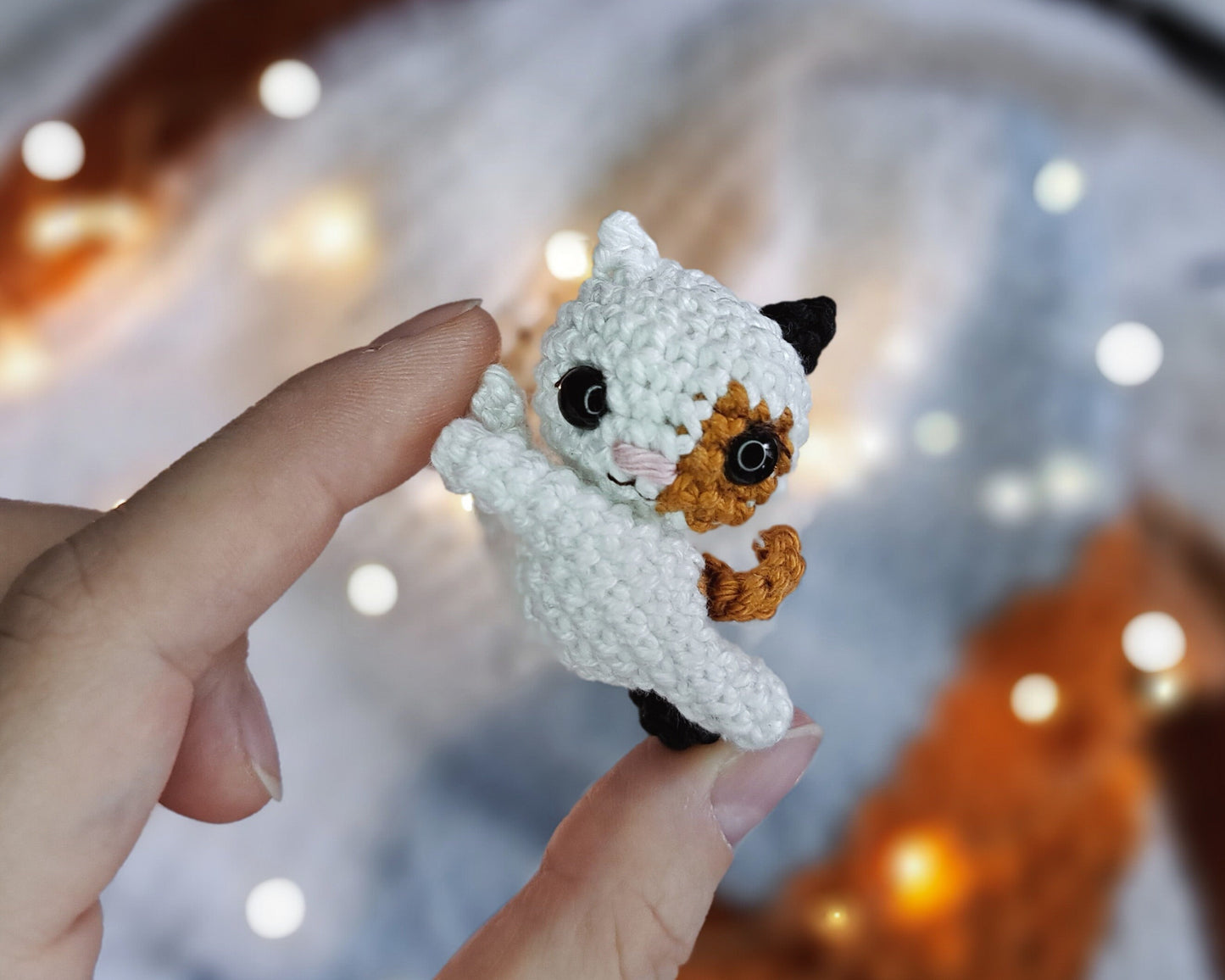 Christmas Tree in a pot with a Naughty Cat Crochet Pattern