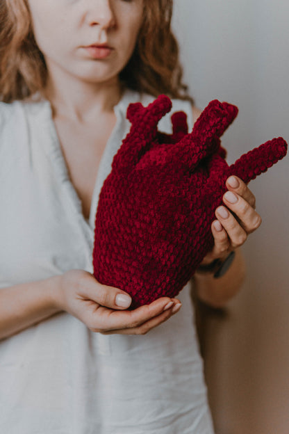 Plush Human Heart Crochet Pattern