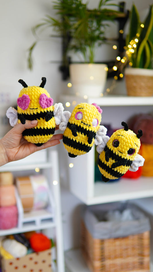 Chubby Bees Crochet Pattern Set 3 in 1
