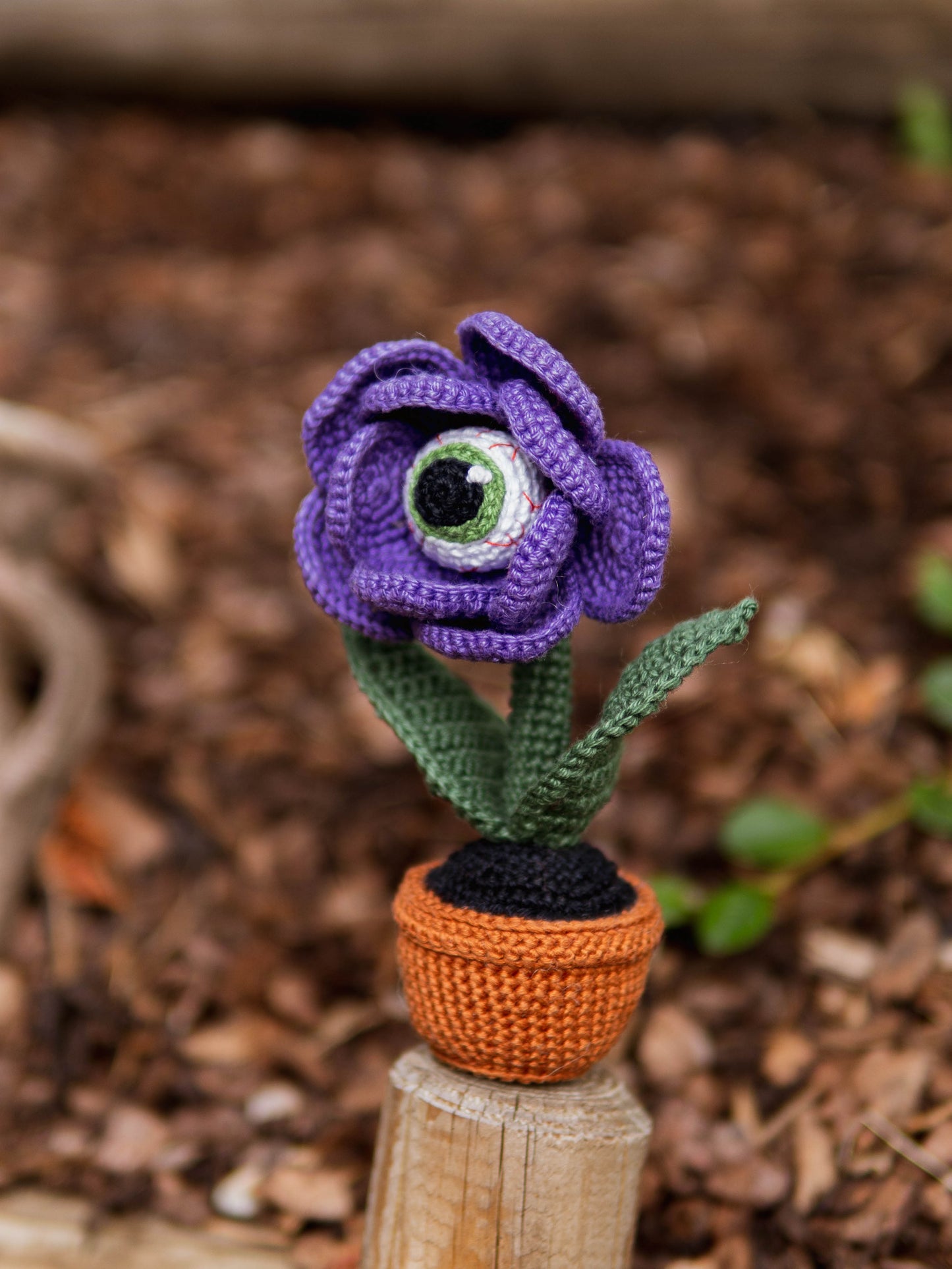 Eye Rose Pattern Crochet Flower