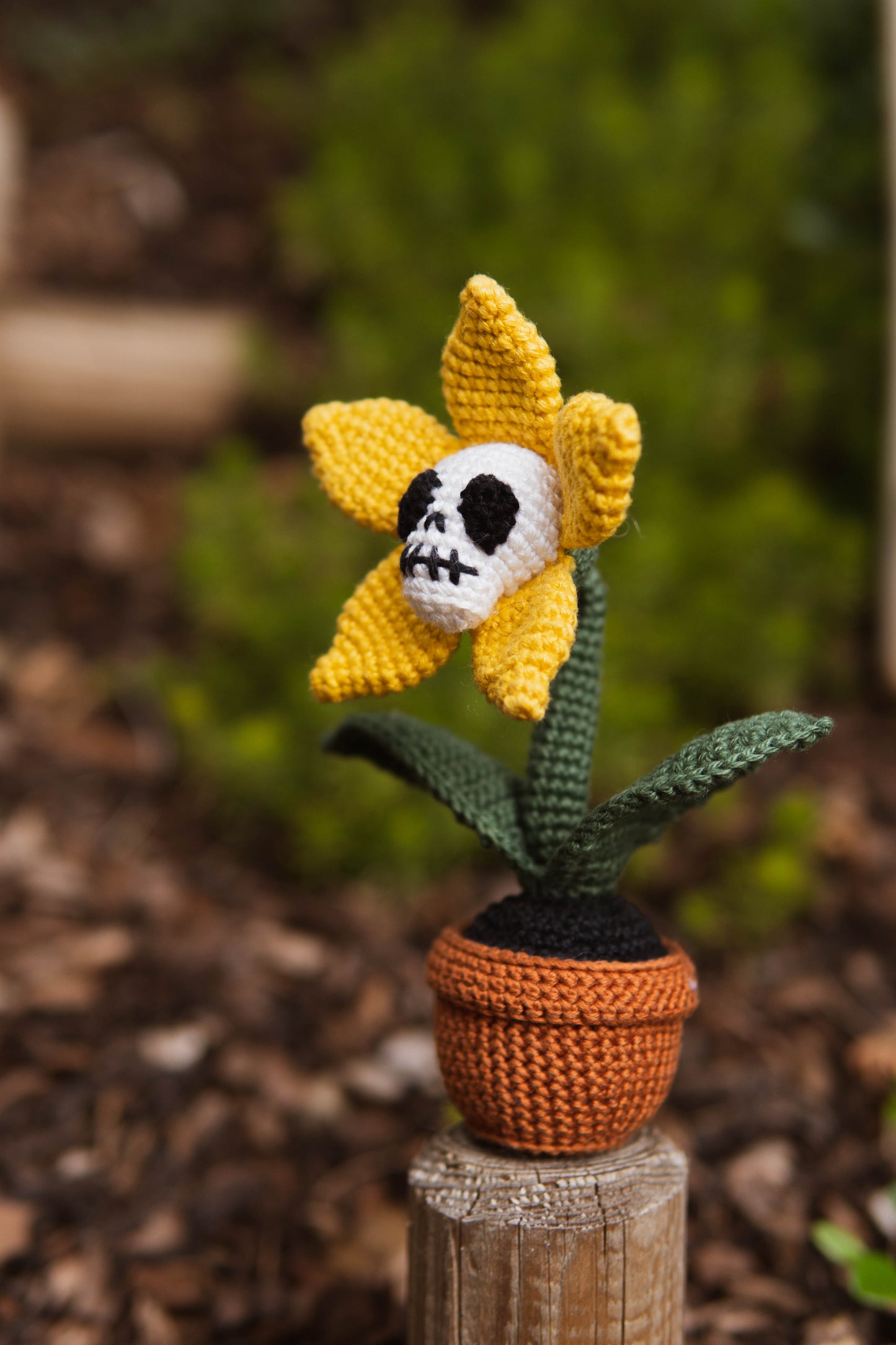 Skull Sunflower Crochet Pattern