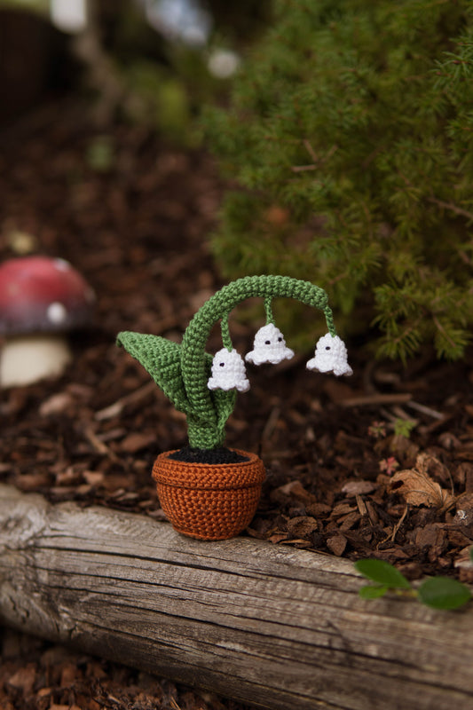 Lily of the Valley with Ghosts Crochet Pattern