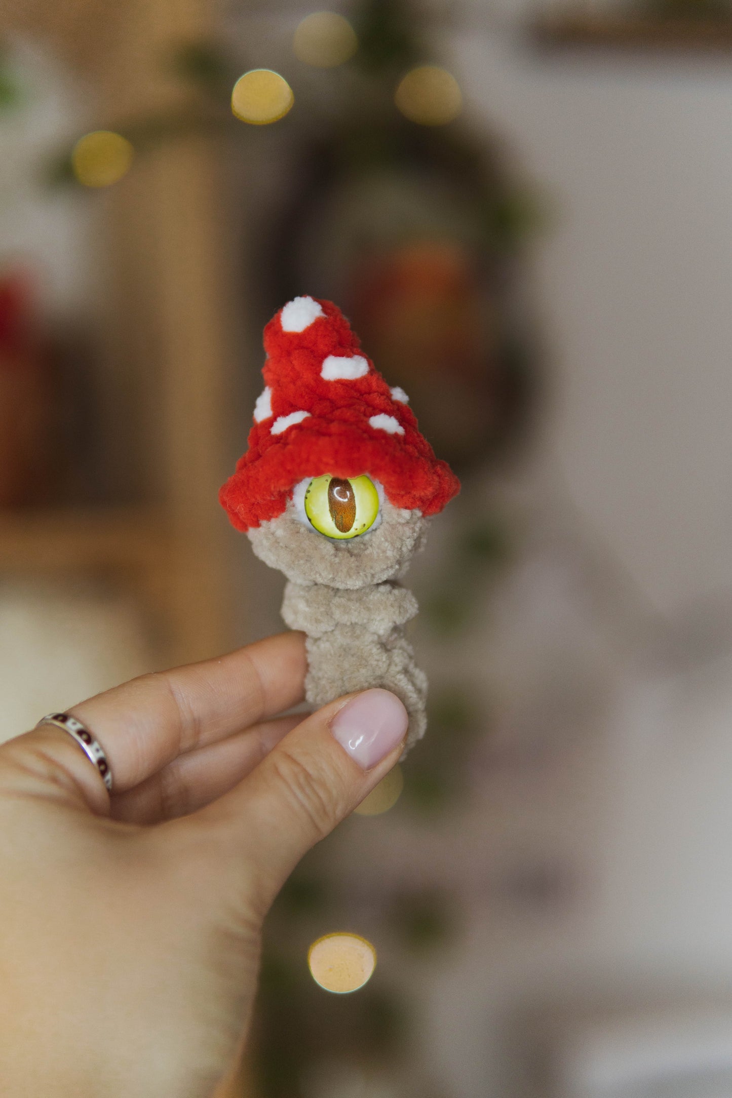 Mini All-Seeing Mushroom No Sew PDF Crochet Pattern