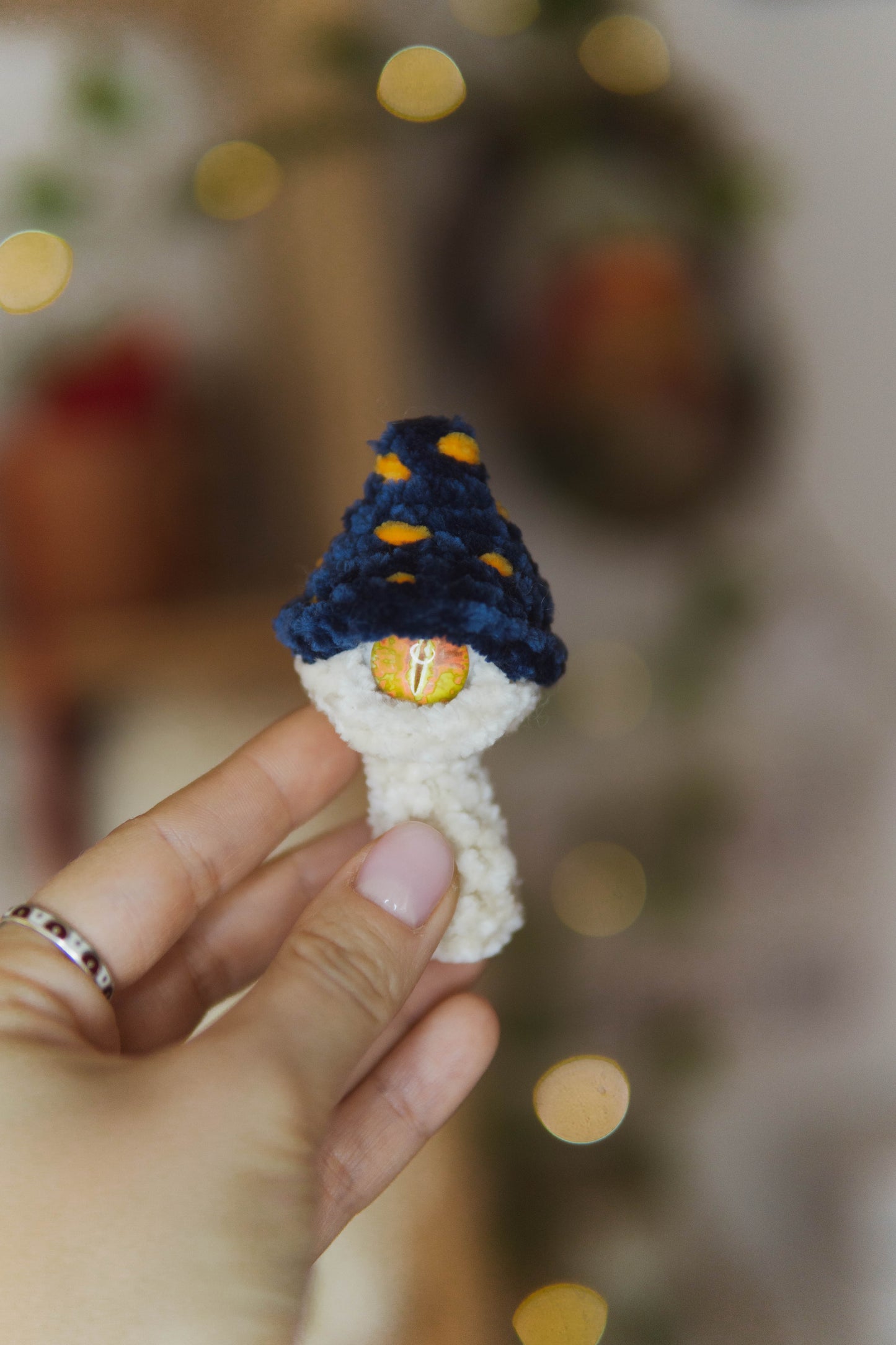 Mini All-Seeing Mushroom No Sew PDF Crochet Pattern