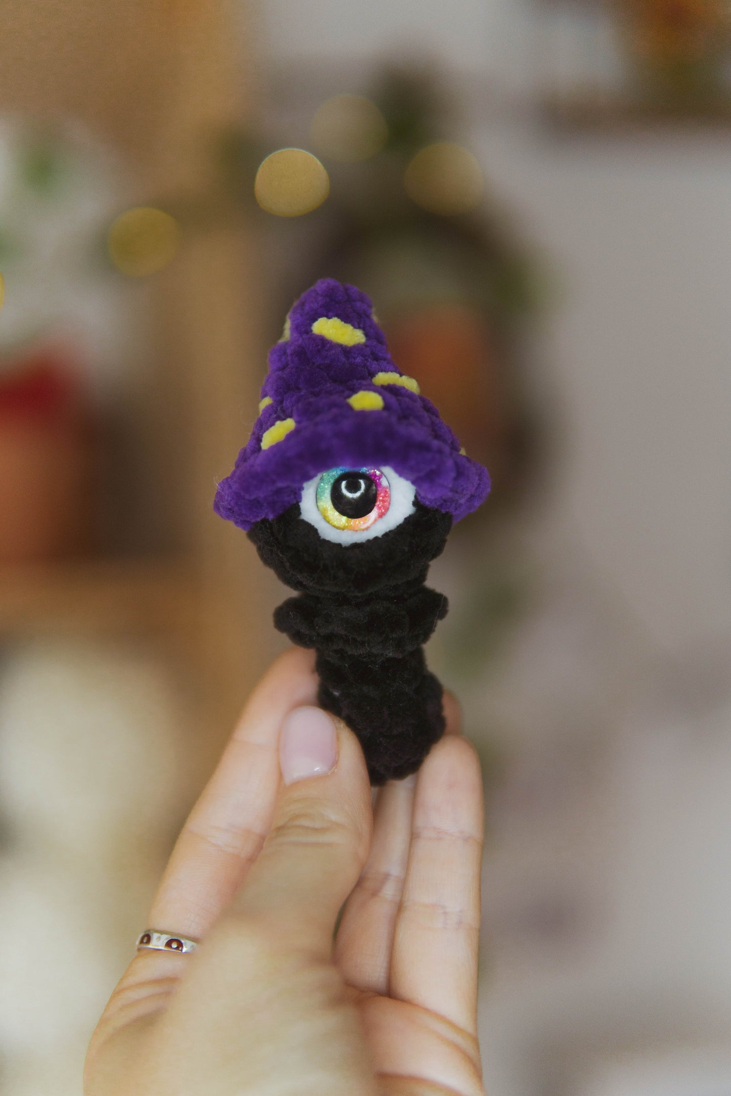 Mini All-Seeing Mushroom No Sew PDF Crochet Pattern