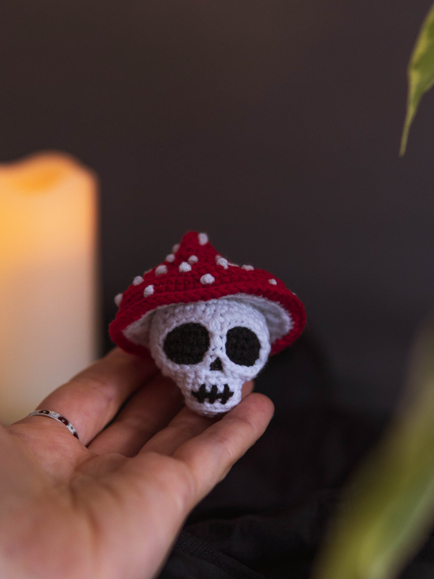 Skull Mushroom No-sew Crochet PDF Pattern