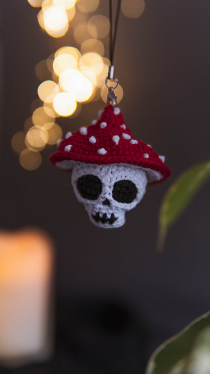 Skull Mushroom No-sew Crochet PDF Pattern