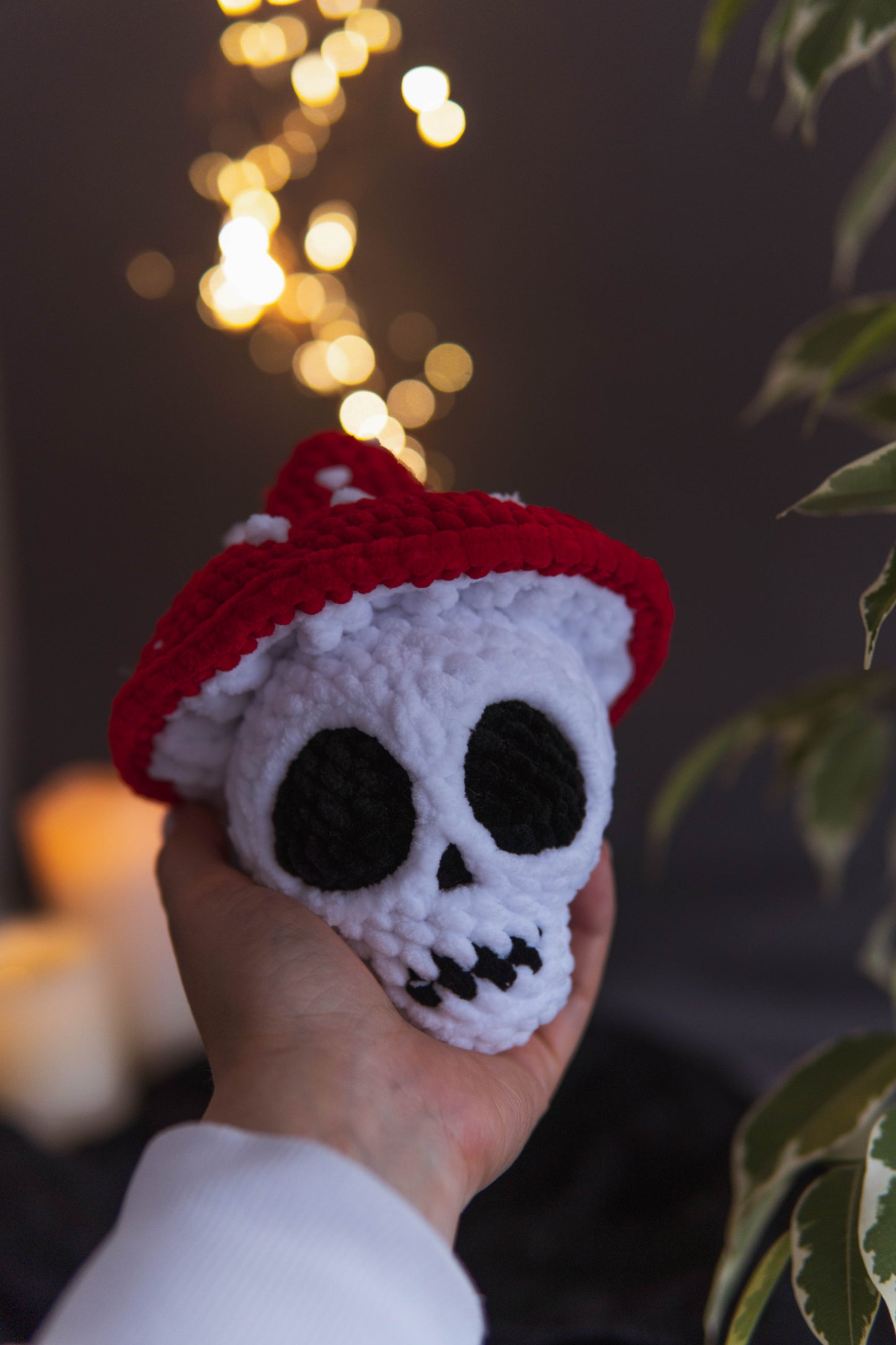 Skull Mushroom No-sew Crochet PDF Pattern