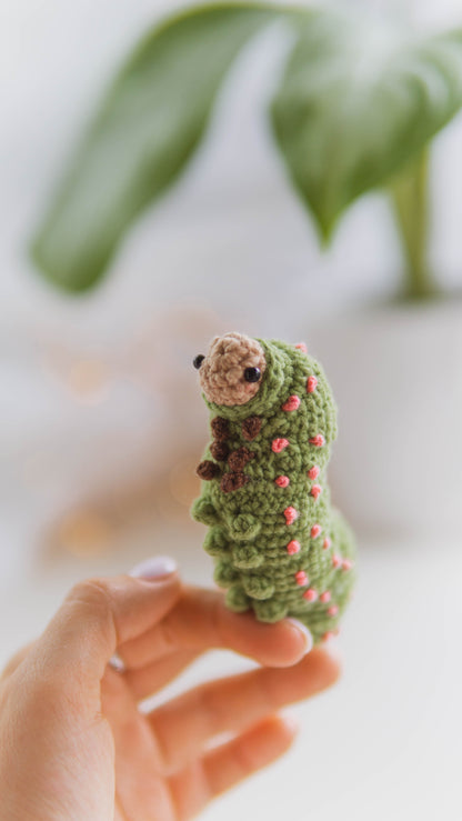 Luna the Luna Moth Caterpillar No-Sew PDF Crochet Pattern