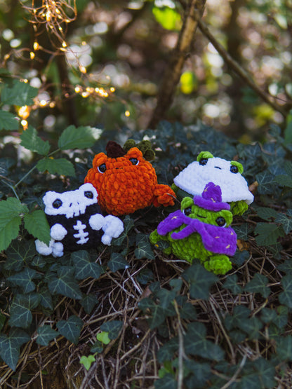 Spooky Frogs 4 in 1 No-Sew PDF Crochet Pattern