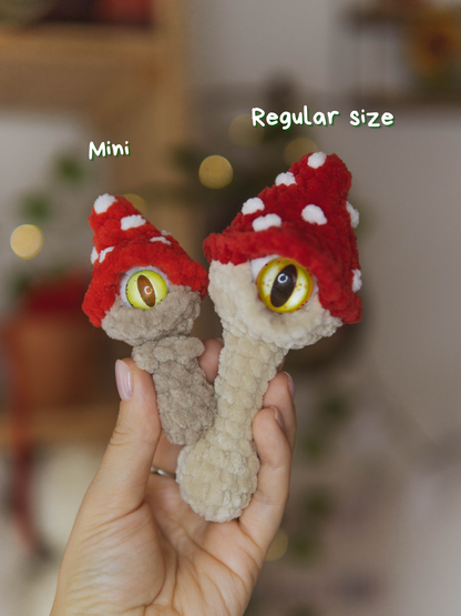Mini All-Seeing Mushroom No Sew PDF Crochet Pattern