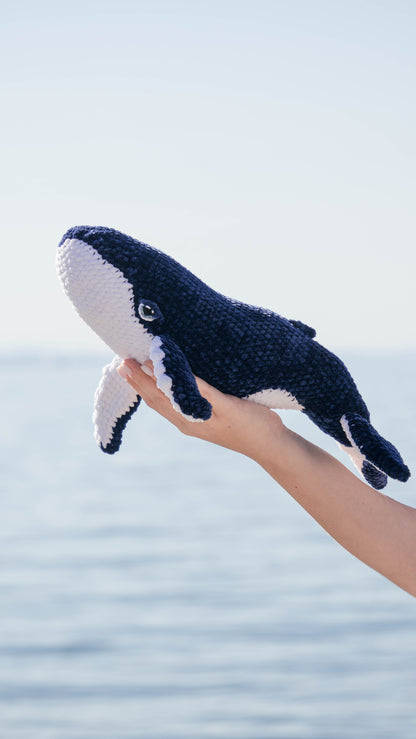 Norbert the Humpback Whale Low-sew PDF Crochet Pattern