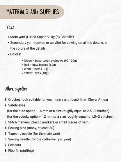 Jolly & Jaws Christmas Wreath 2 in 1 PDF Crochet Pattern