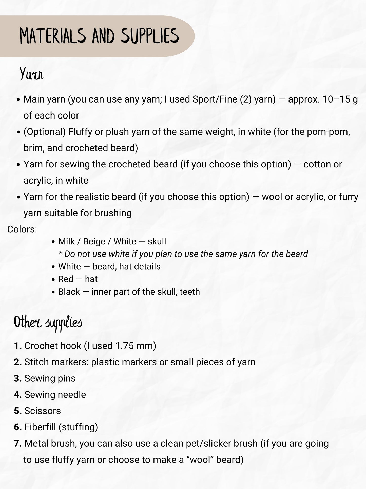 Mr. Nick Bones Crochet PDF Pattern