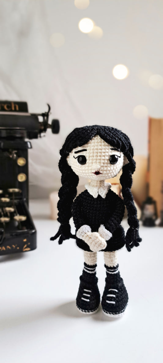 Wednesday Doll Crochet PDF Pattern