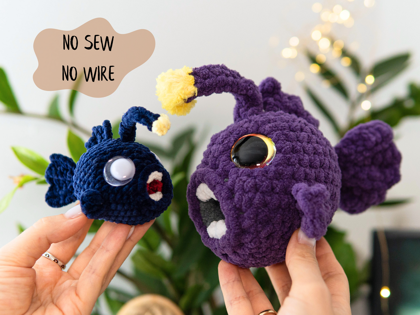 Lumina the Anglerfish No-Sew PDF Crochet Pattern