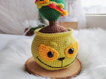 Grinch Christmas Tree in a Pot Crochet Pattern