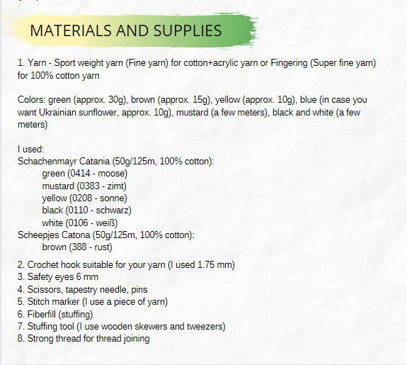 Sunflower Baby Crochet Pattern