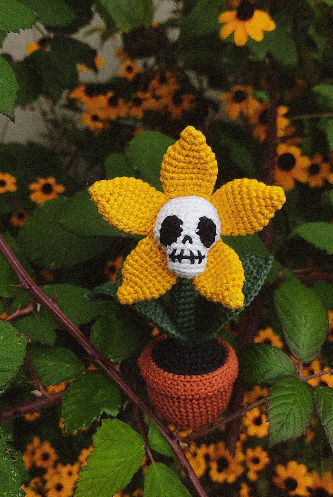 Skull Sunflower Crochet Pattern