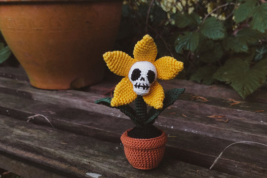 Skull Sunflower Crochet Pattern