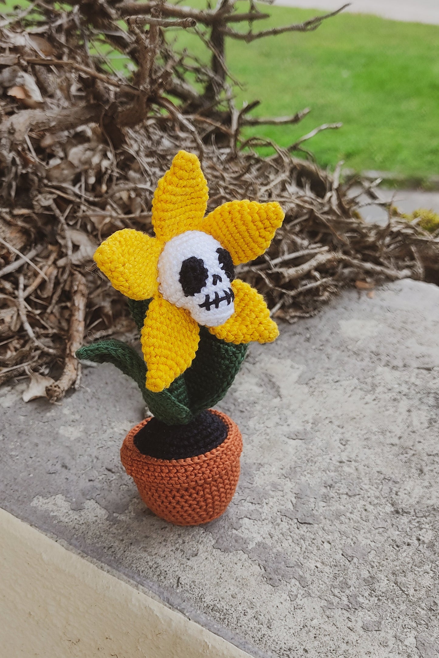 Skull Sunflower Crochet Pattern