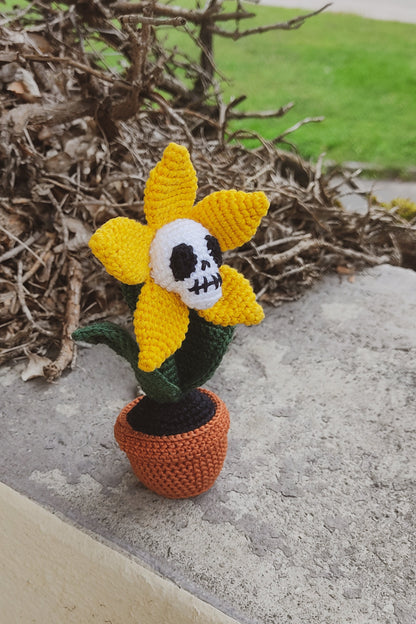 Skull Sunflower Crochet Pattern