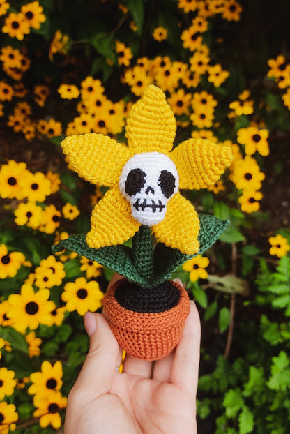 Skull Sunflower Crochet Pattern