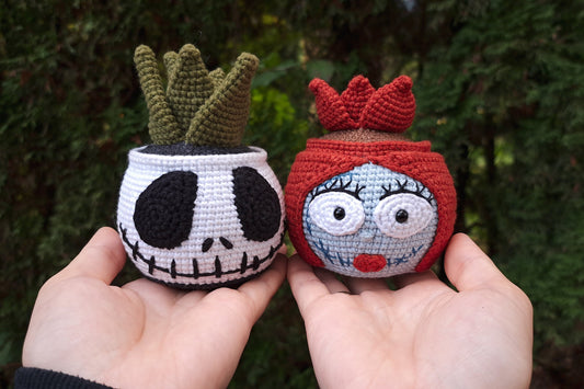 Jack and Sally Succulents Crochet Pattern Set 2 in 1
