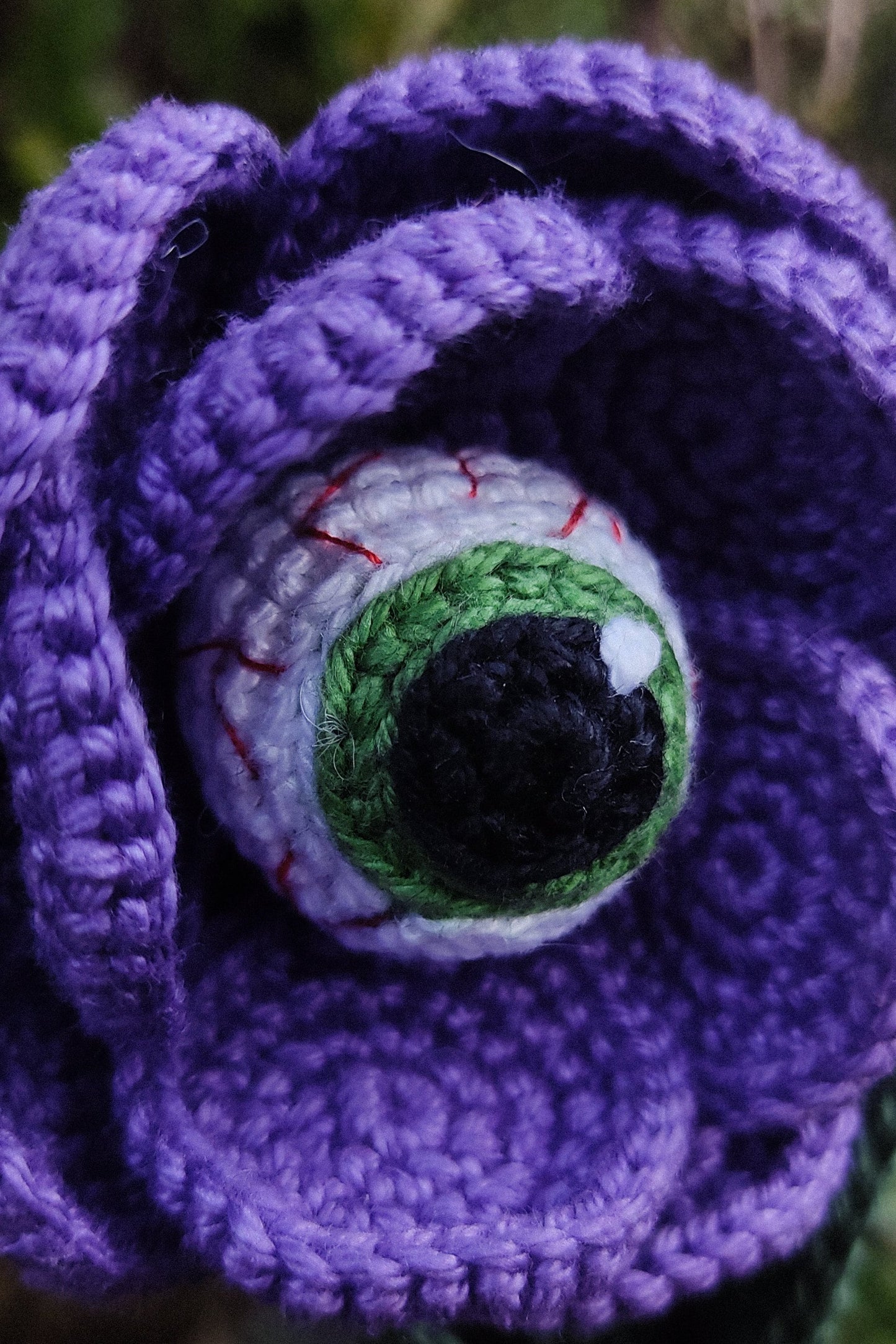Eye Rose Pattern Crochet Flower