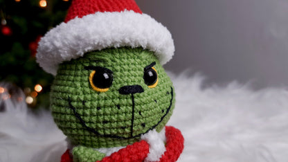 Grinch in Santa Costume Crochet Pattern