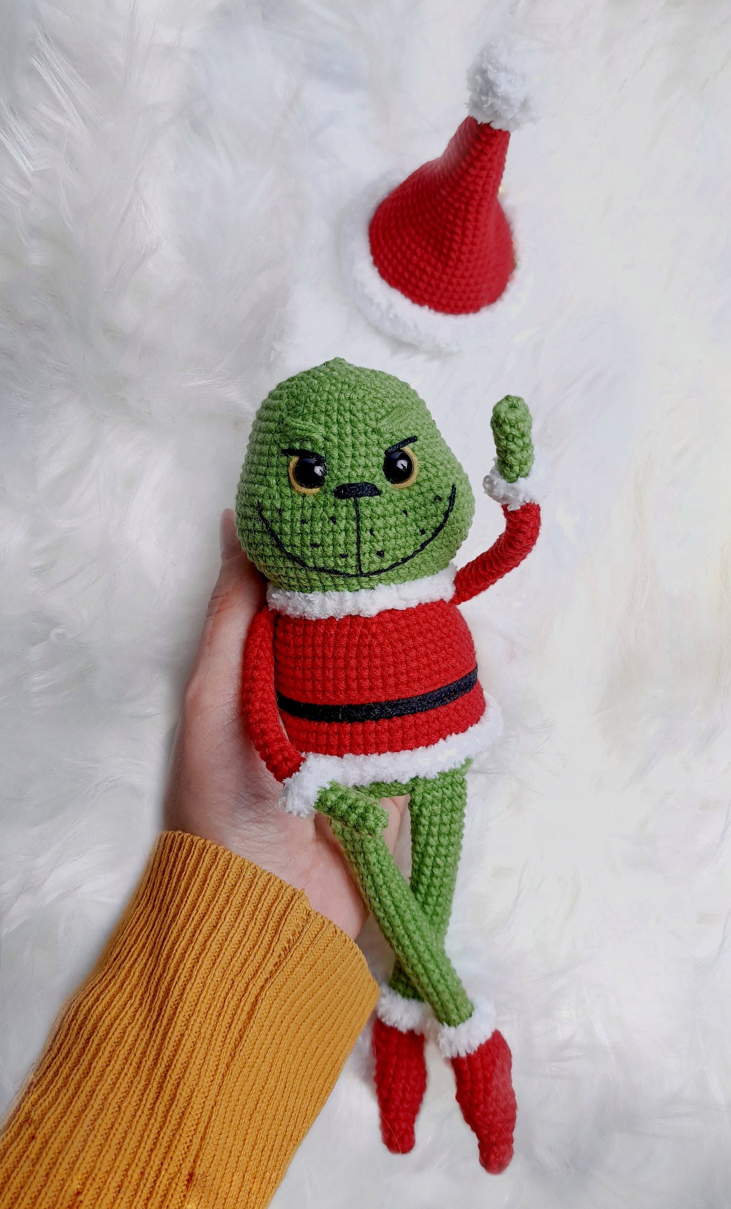 Grinch in Santa Costume Crochet Pattern