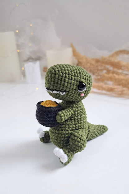 Easter and St. Patrick's Day Dino Crochet Pattern Set 2 in 1