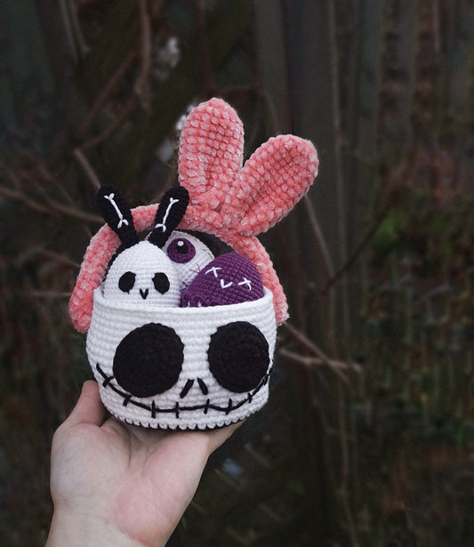 Jack Easter Basket with Eggs Crochet Pattern