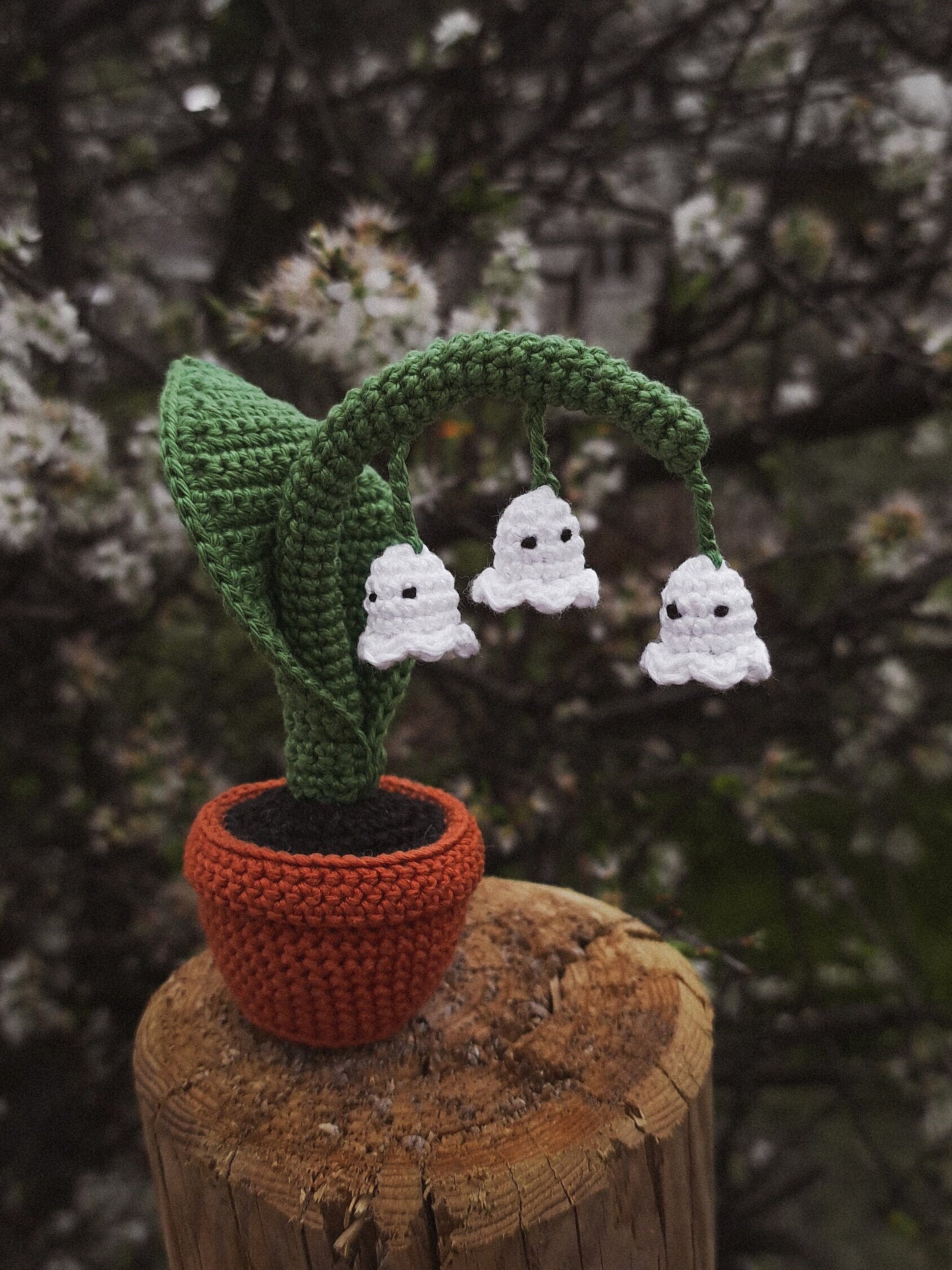 Lily of the Valley with Ghosts Crochet Pattern