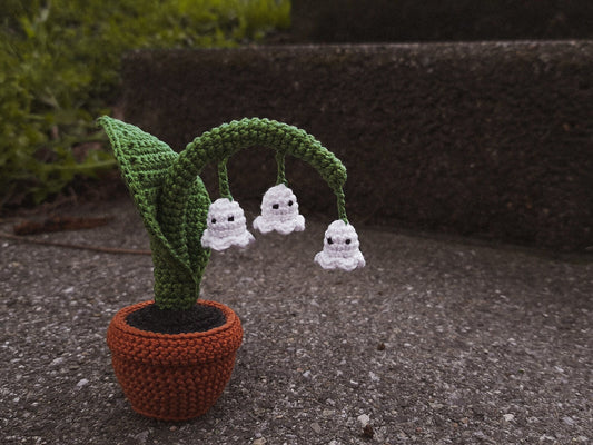 Lily of the Valley with Ghosts Crochet Pattern