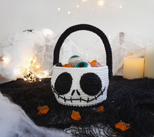 Jack Halloween Candy Basket Crochet Pattern