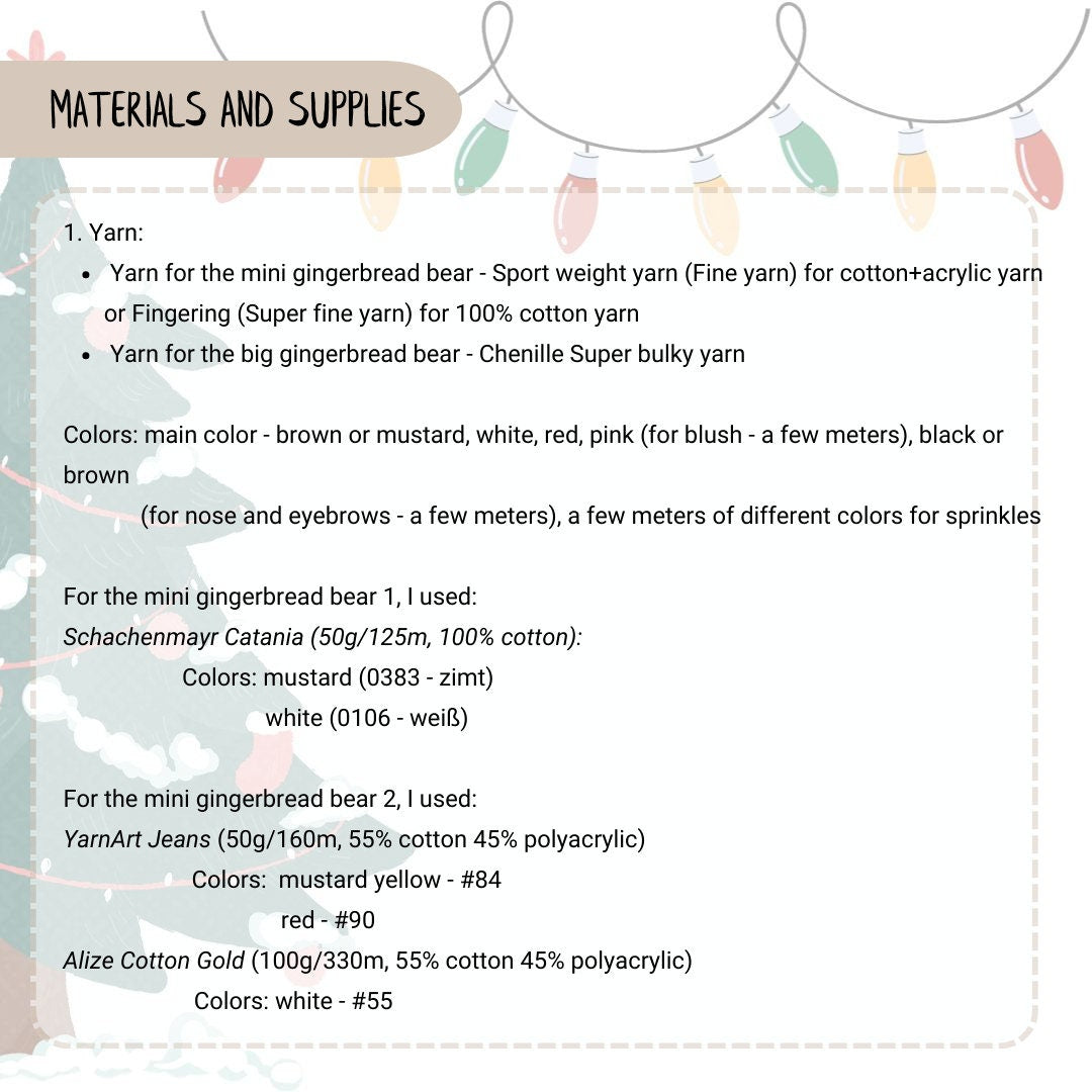 Gingerbread Bear Low-Sew Crochet Pattern