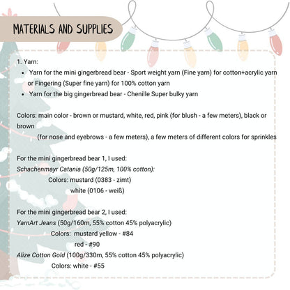 Gingerbread Bear Low-Sew Crochet Pattern