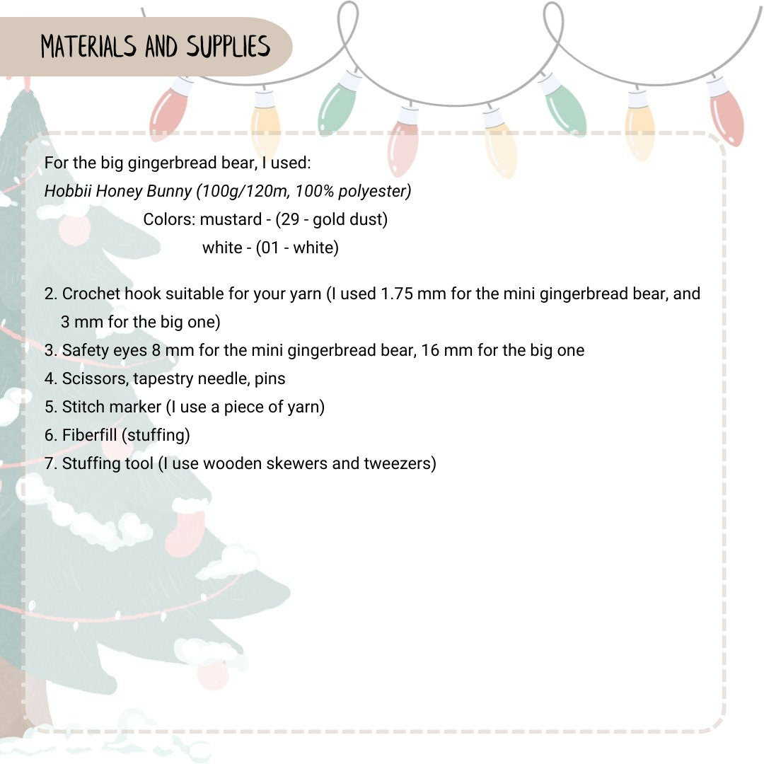 Gingerbread Bear Low-Sew Crochet Pattern