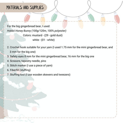 Gingerbread Bear Low-Sew Crochet Pattern