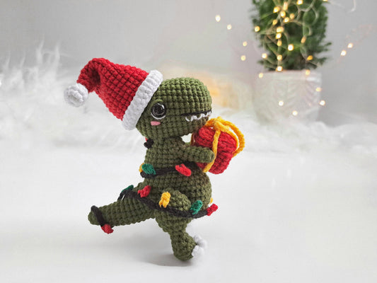 Christmas Dino Crochet Pattern