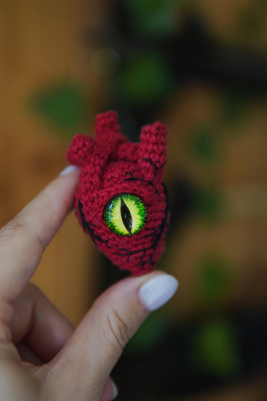 Anatomical Human Heart Low-Sew Crochet Pattern